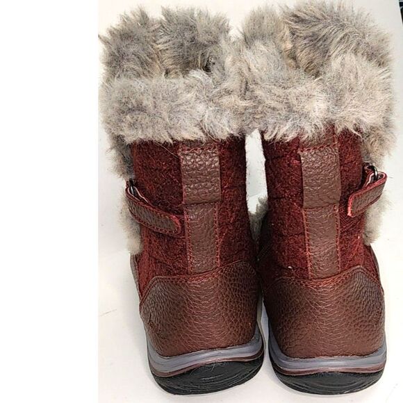 Jambu Eskimo Women's Burgundy Faux Fur Lined Leather Snow Boots 7M - Picture 4 of 12